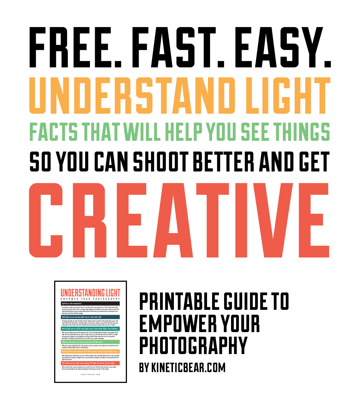 a free guide to understanding lighting for photography