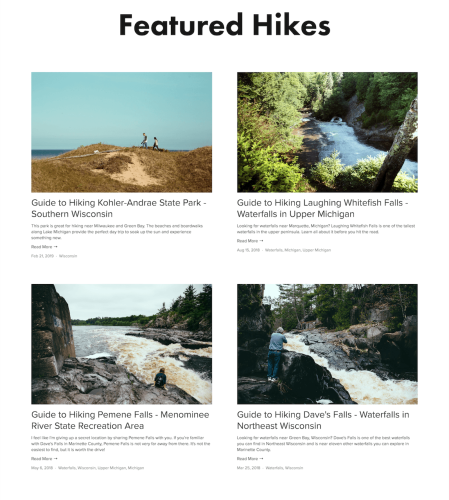 midwest hiking location examples